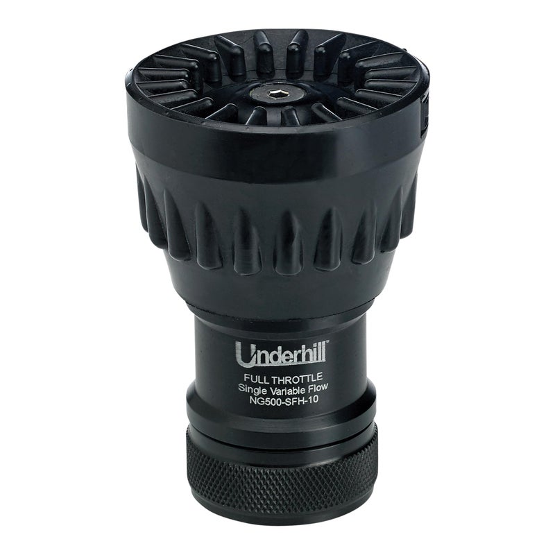 Underhill Garden Water Hose Nozzle Sprayer Jet Attachment, Heavy-Duty Metal and Rubber, Adjustable, Magnum UltraMax Premium Plus Series 1" High Flow Turbo Shift, NG550-DFH-10 - Image 1
